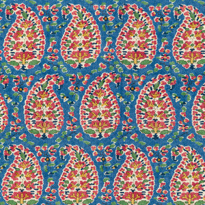 Brunschwig & Fils Fabric Rougier Print Blue/Red