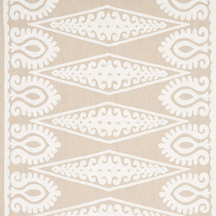 Seema Ivory On Natural 80211 by Schumacher Fabric Schumacher Fabric Seema Ivory On Natural 80211Fabric LINEN 80% INDIA </p><p>Repeat: H: HORZ. 30" (66CM), V: VERT. 6 3/5" (17CM) 52 - Fabric Carolina -