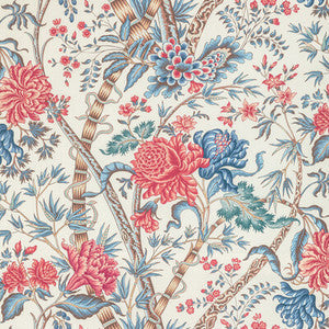 Brunschwig & Fils Fabric Luberon Print Red/Blue