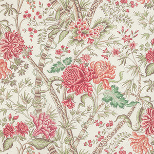 Brunschwig & Fils Fabric Luberon Print Berry/Leaf