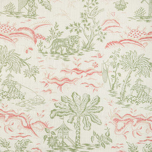 Brunschwig & Fils Fabric Valensole Print Leaf/Rose