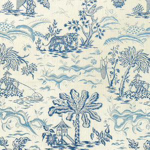 Brunschwig & Fils Fabric Valensole Print Navy/Sky