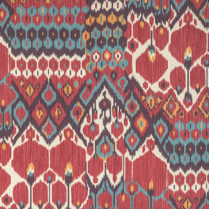 Brunschwig & Fils Fabric Bonnieux Print Berry/Aqua