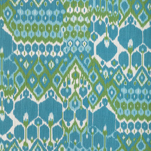 Brunschwig & Fils Fabric Bonnieux Print Aqua/Leaf