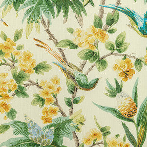 Brunschwig & Fils Fabric Gastaud Print Gold/Leaf