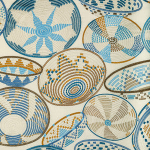Brunschwig & Fils Fabric Bendi Emb Blue