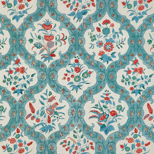 Brunschwig & Fils Fabric Ventoux Print Teal/Rose 8023102.353.0