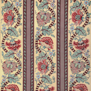 Brunschwig & Fils Fabric Lauris Print Beige/Teal 8023106.1635.0