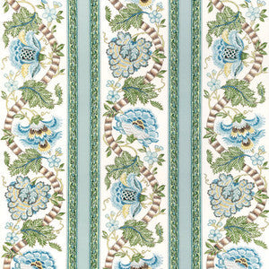 Brunschwig & Fils Fabric Lauris Print Aqua/Leaf 8023106.353.0