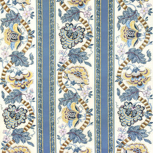 Brunschwig & Fils Fabric Lauris Print Blue/Gold 8023106.54.0