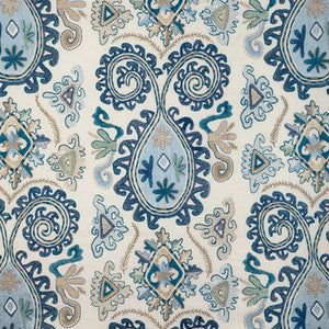 Brunschwig & Fils Fabric Lavali Emb Blue/Sky 8023117.55.0