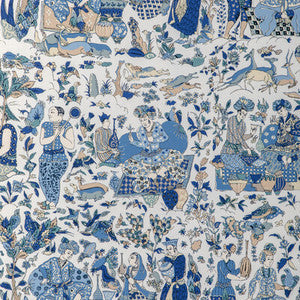 Brunschwig & Fils Fabric Shalimar Print Blue/Sand 8024100.516.0