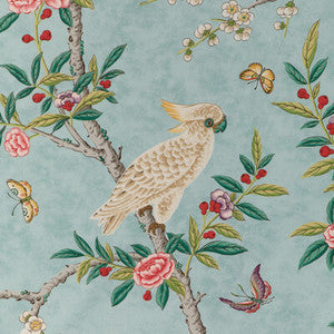 Brunschwig & Fils Fabric Kanchou Print Aqua 8024106.353.0