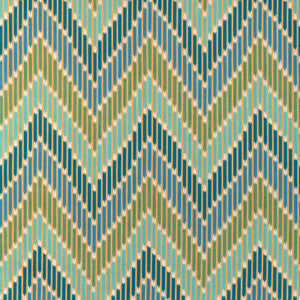 Brunschwig & Fils Fabric Cascade Print Teal/Green 8024107.353.0