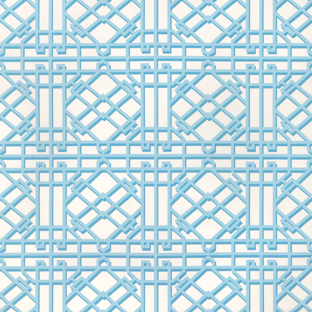 Brunschwig & Fils Fabric Pavilion Trellis - Aqua
