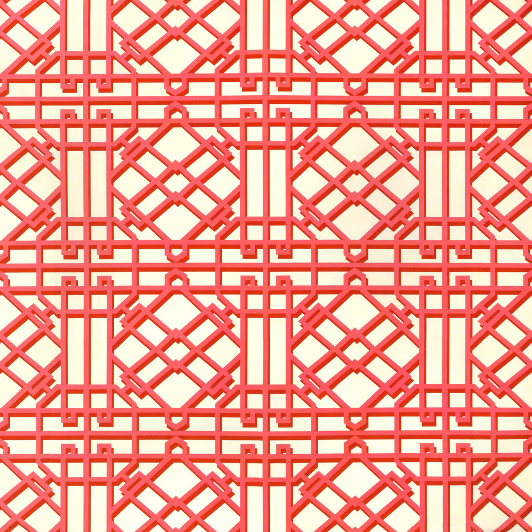 Brunschwig & Fils Fabric Pavilion Trellis - Red
