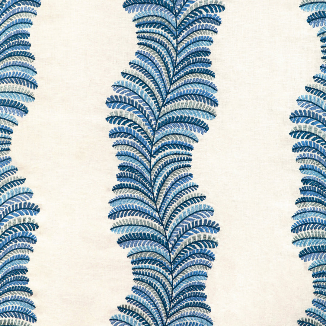 Brunschwig & Fils Fabric Rowan Emb - Blue