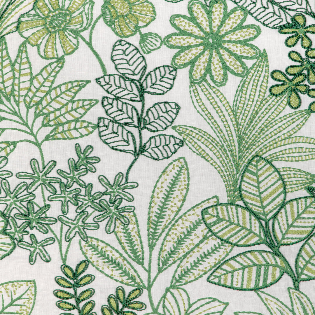 Brunschwig & Fils Fabric Woodruff Emb - Leaf