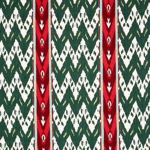 Schumacher Fabric Samar Ikat Velvet Green 80241