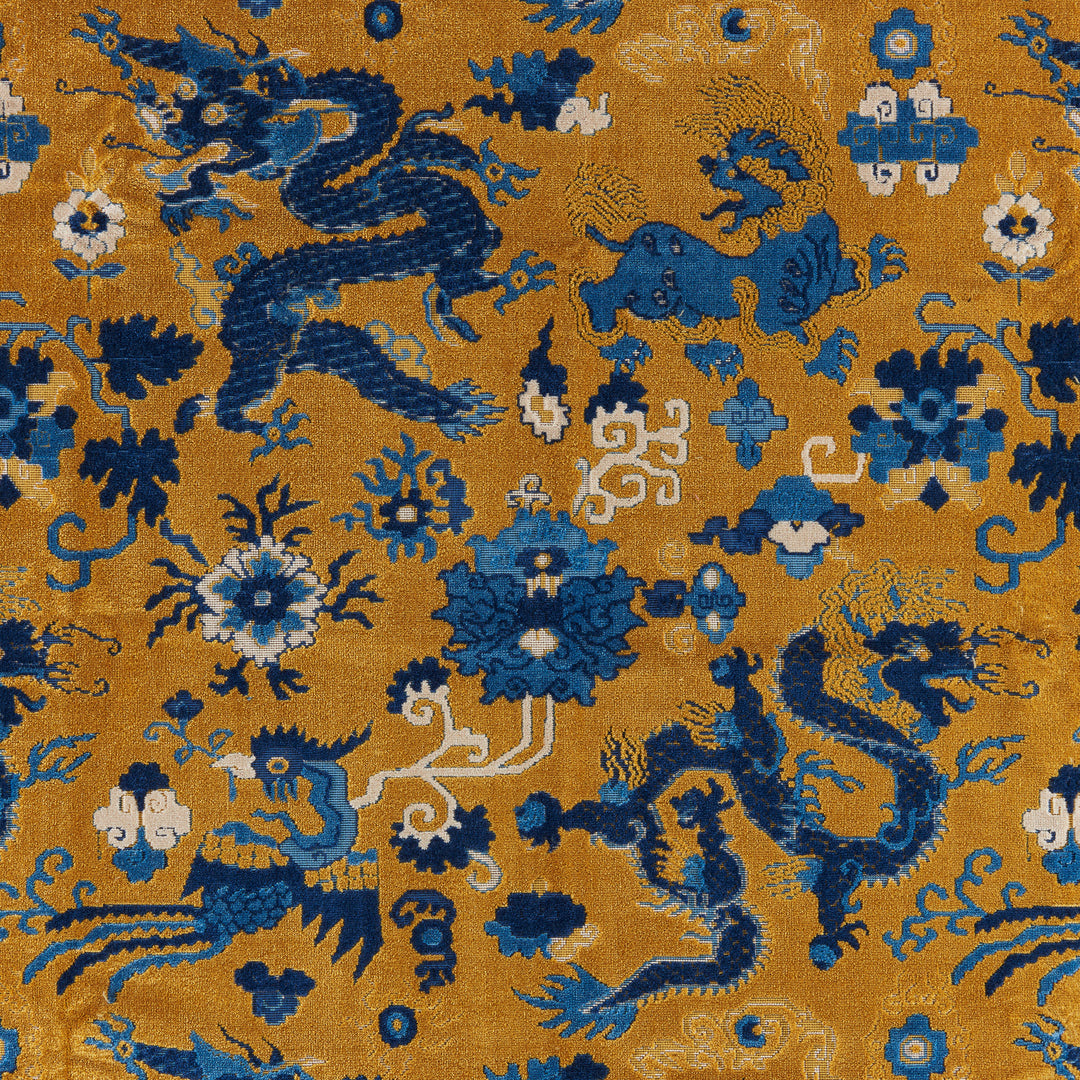 Brunschwig & Fils Fabric Le Dragon Velvet - Gold