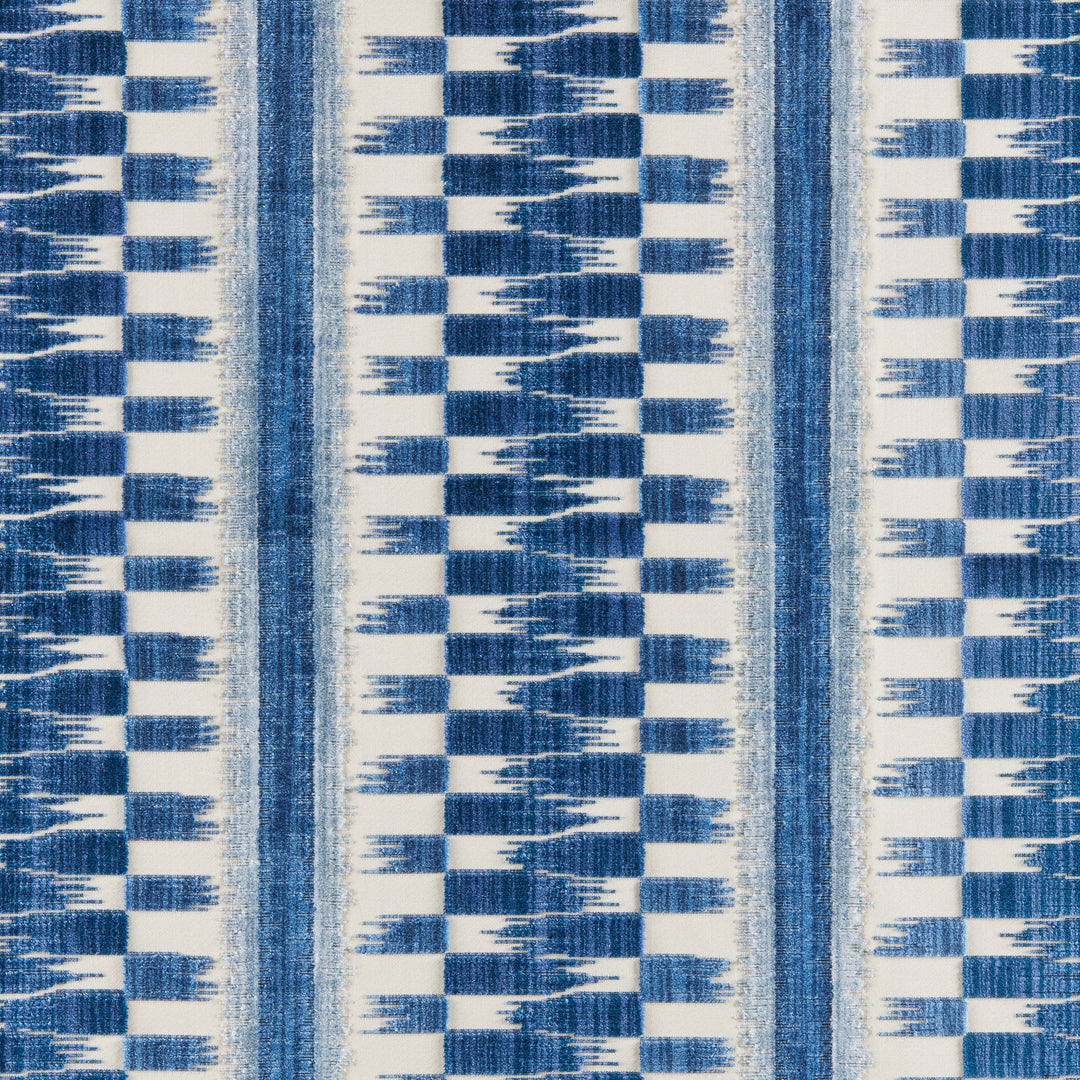 Brunschwig & Fils Fabric Flamme Velvet - Blue
