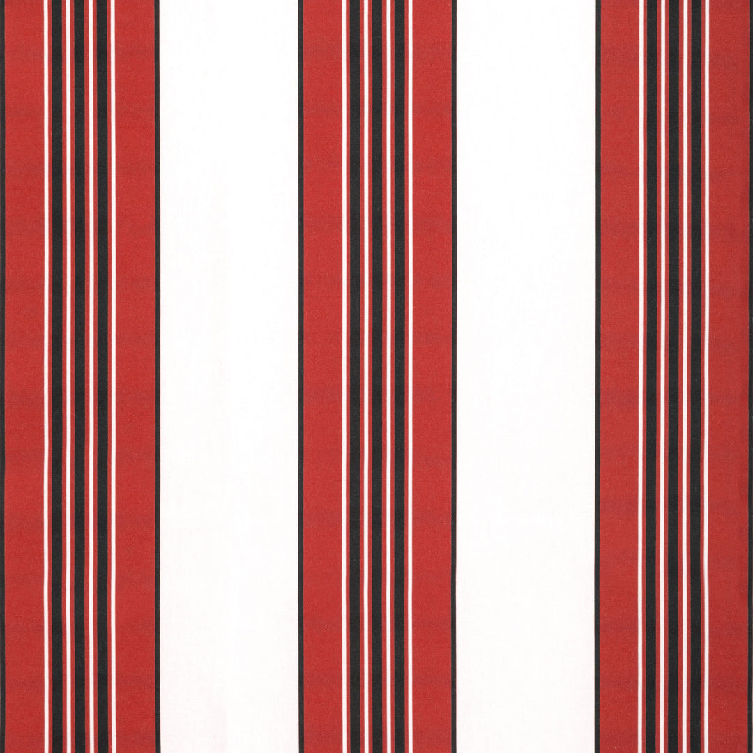 Brunschwig & Fils Fabric Rayure Marcellin - Rouge