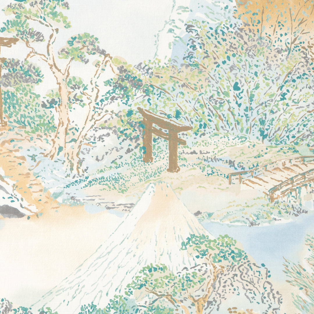 Brunschwig & Fils Fabric Meiji Print - Aqua