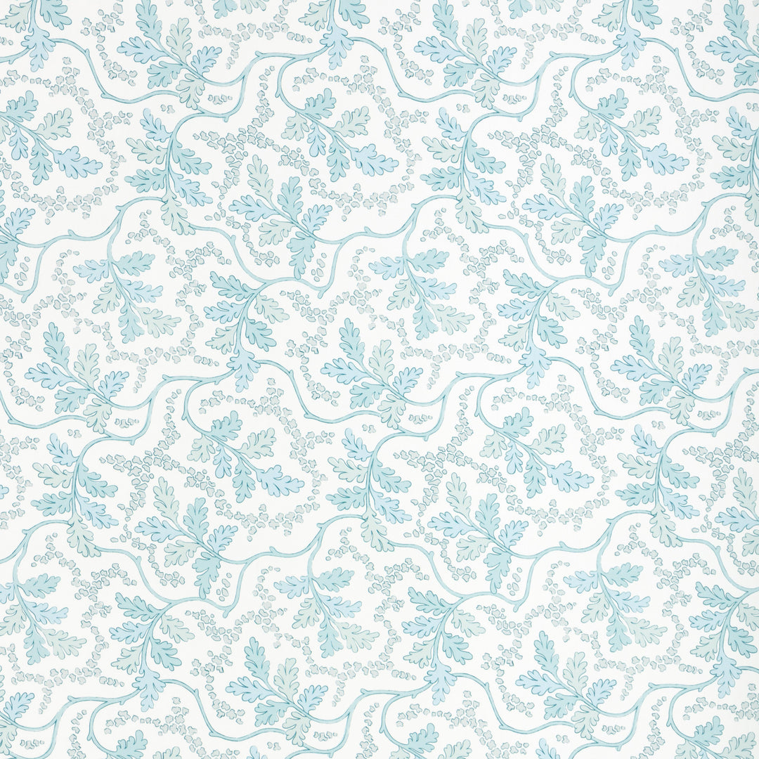 Brunschwig & Fils Fabric Aureille Print - Aqua