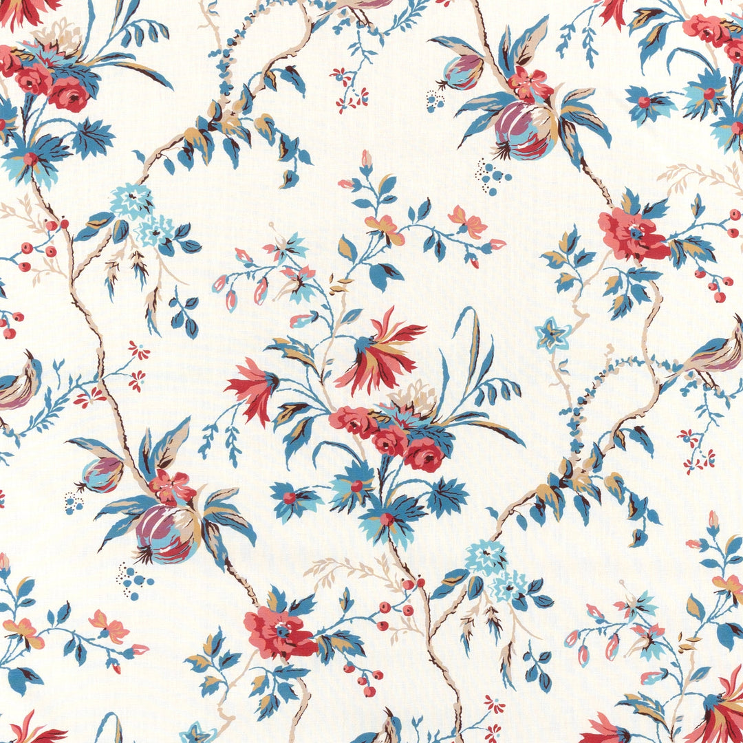 Brunschwig & Fils Fabric Locklin Print - Red/Blue