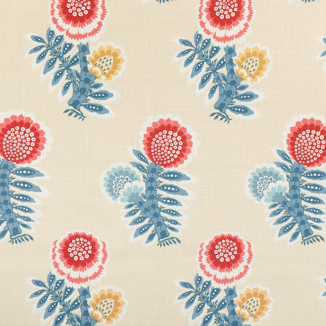 Brunschwig & Fils Fabric Kumaly Print - Red/Blue