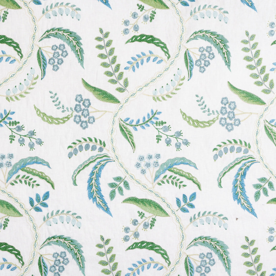 Brunschwig & Fils Fabric Genive Emb - Lagoon
