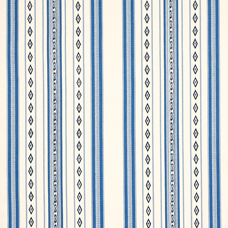 Dakota Stripe Blue 80271 by Schumacher Fabric Schumacher Fabric Dakota Stripe Blue 80271Fabric COTTON 87% INDIA </p><p>Repeat: H: HORZ. 17 5/8" (45CM), V: VERT. 2" (5CM) 53 - Fabric Carolina -
