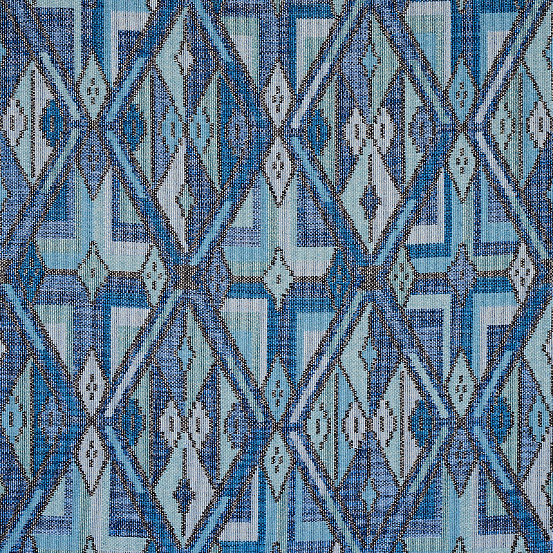 Kuzma Blue 80281 by Schumacher Designer Fabric BOHEMIA COTTON 46% LINEN 11% ITALY MARTINDALE 20,000 </p><p>Repeat: Horizontal: 27 1/3" (69CM) and Vertical: 27" (69CM) 56 - Swanky Fabrics -