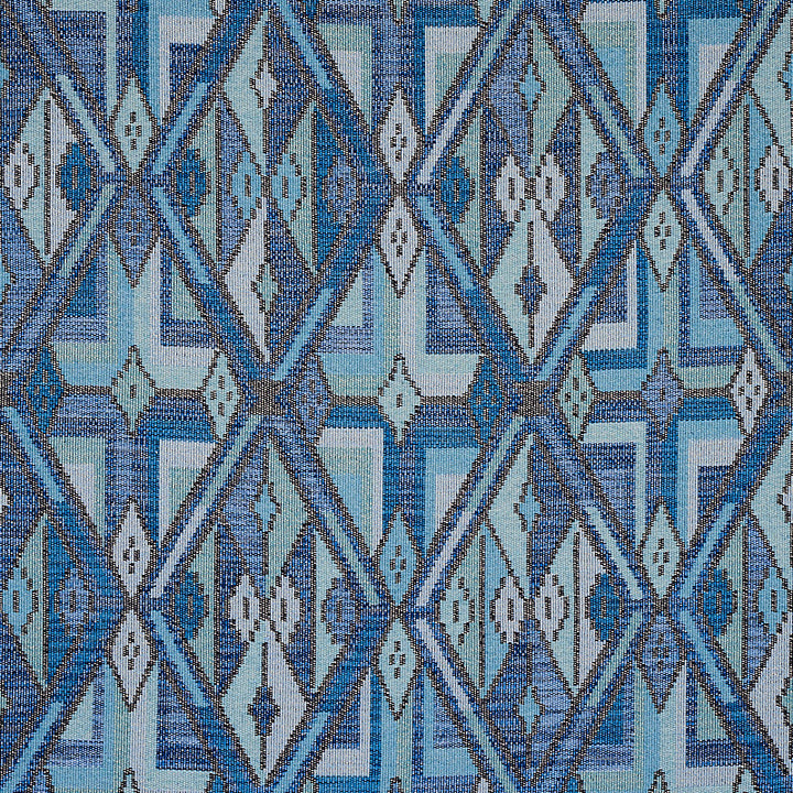 Kuzma Blue 80281 by Schumacher Designer Fabric BOHEMIA COTTON 46% LINEN 11% ITALY MARTINDALE 20,000 </p><p>Repeat: Horizontal: 27 1/3" (69CM) and Vertical: 27" (69CM) 56 - Swanky Fabrics -