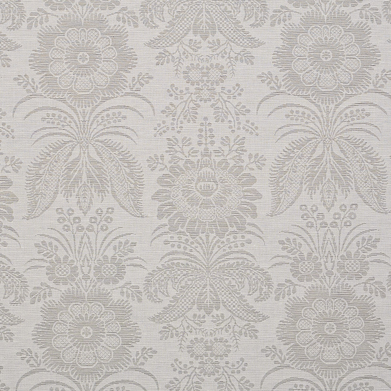 Greta Damask Grey 80421 by Schumacher Fabric Schumacher Fabric Greta Damask Grey 80421Fabric COTTON 52% INDIA </p><p>Repeat: H: HORZ. 13 2/5" (34CM), V: VERT. 15 1/2" (40CM) 54.3333 - Fabric Carolina -