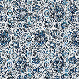 Schumacher Fabric Pallay Epingle Porcelain On Ivory 80622