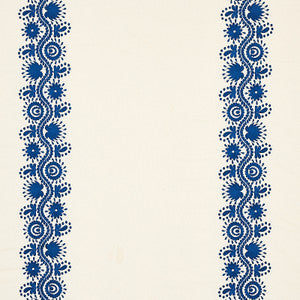 Schumacher Fabric Theodora Embroidery Blue 80741