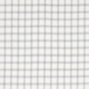 Schumacher Fabric Crawford Linen Check Jasper Blue 81450