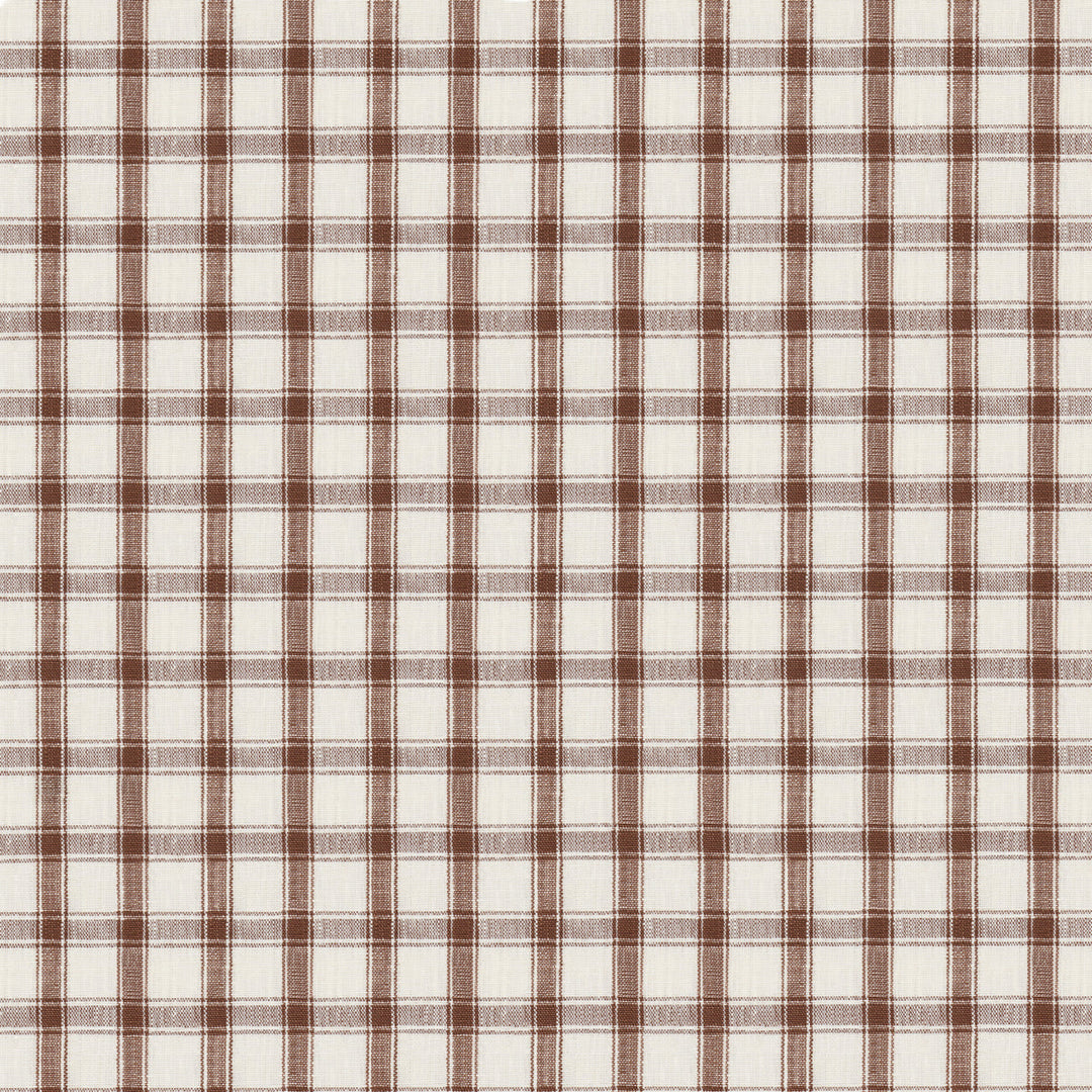 Schumacher Fabric Crawford Linen Check - Brown