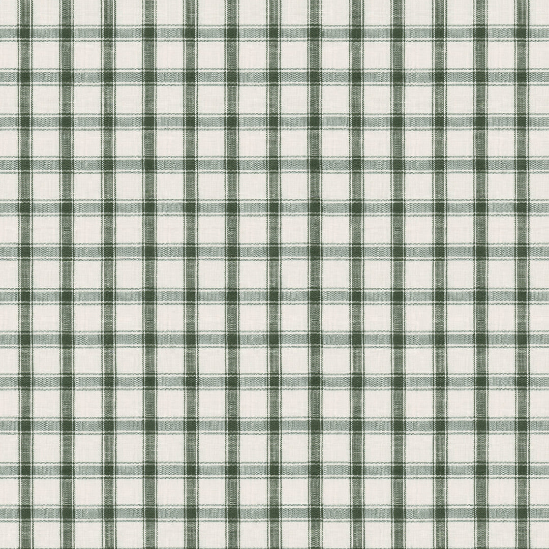 Schumacher Fabric Crawford Linen Check - Forest