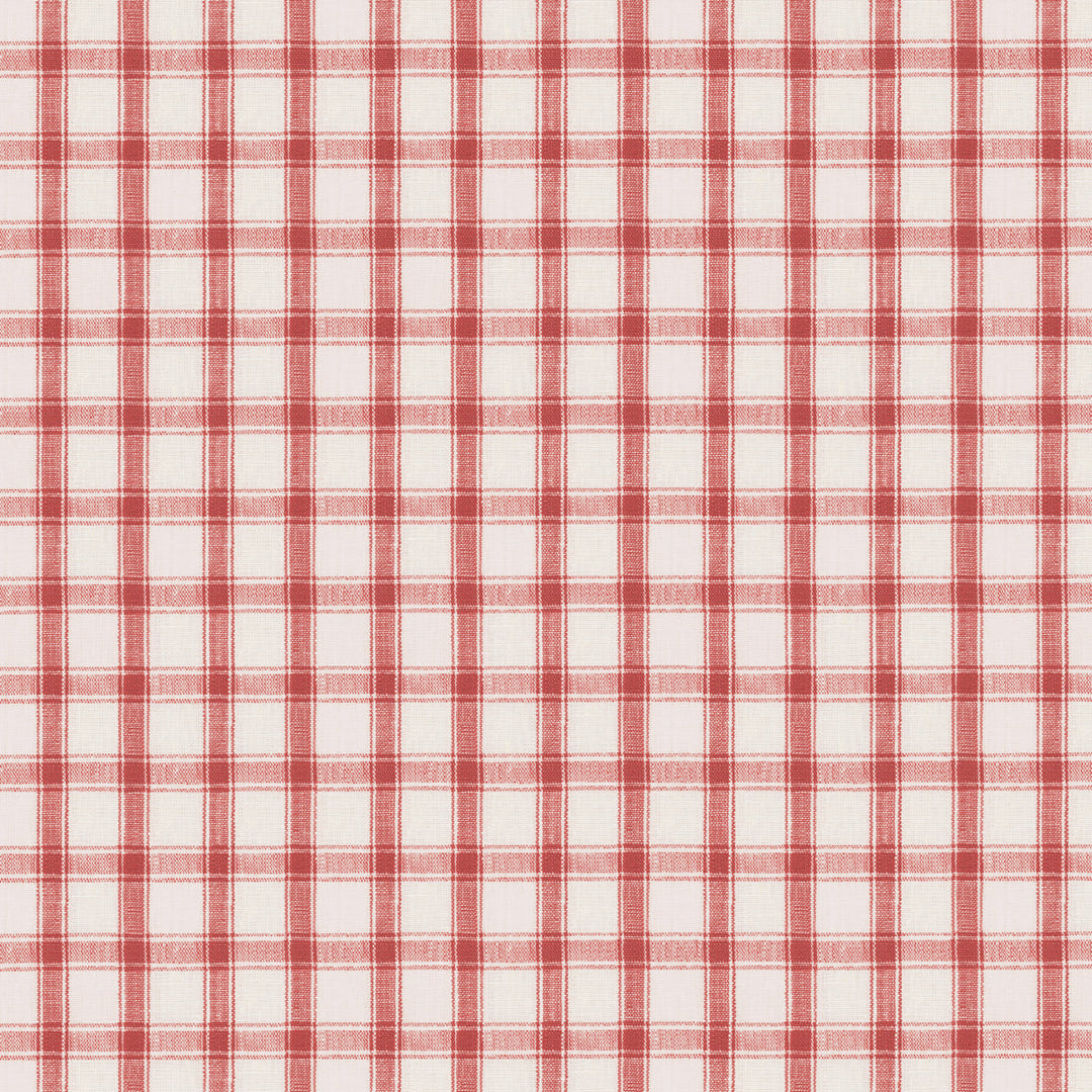 Schumacher Fabric Crawford Linen Check - Red