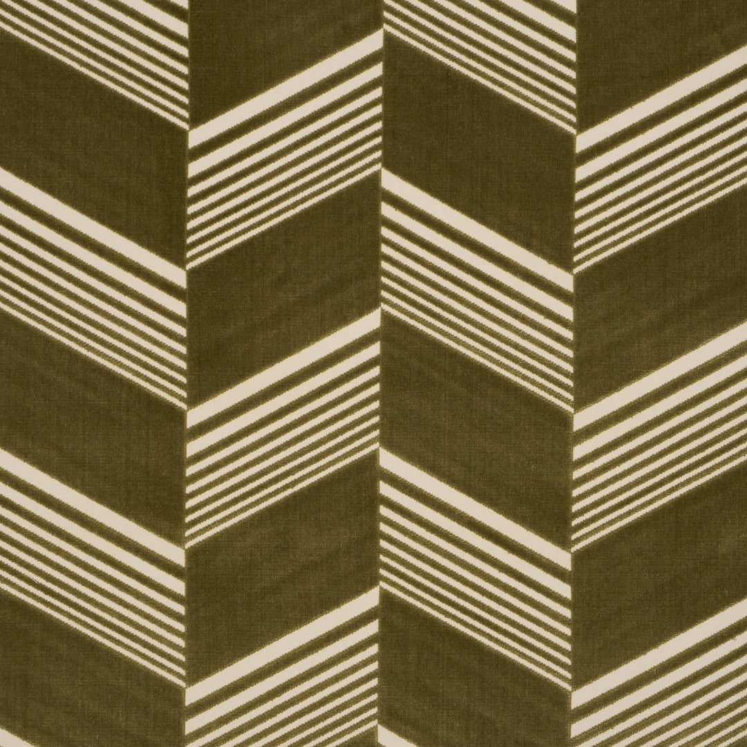Schumacher Fabric Jessie Cut Velvet - Olive