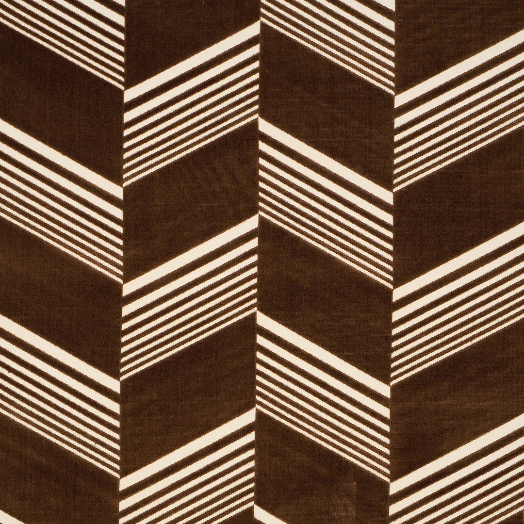 Schumacher Fabric Jessie Cut Velvet - Sable