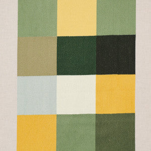 Schumacher Fabric Embroidered Tile Green 81832