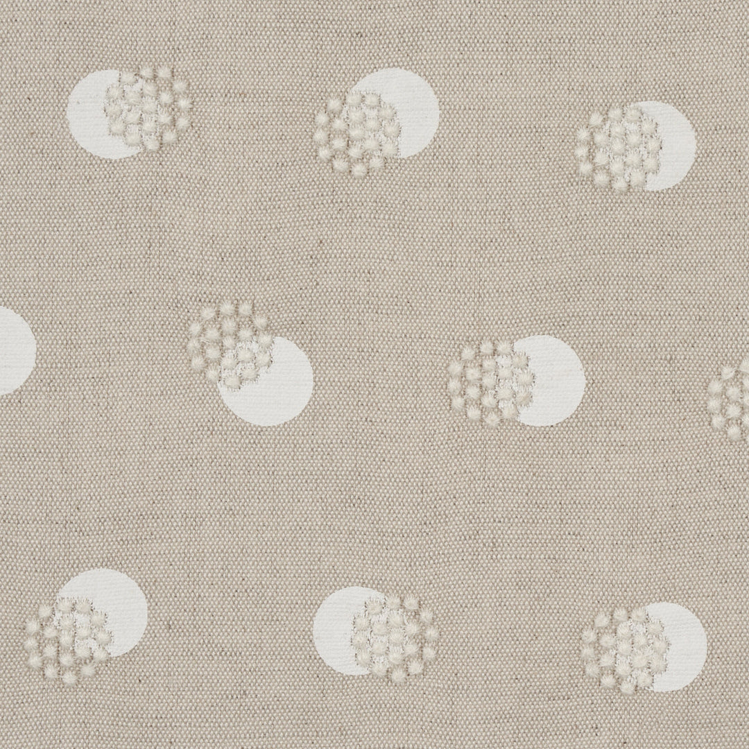 Schumacher Fabric Taylor Embroidery - Ivory On Natural