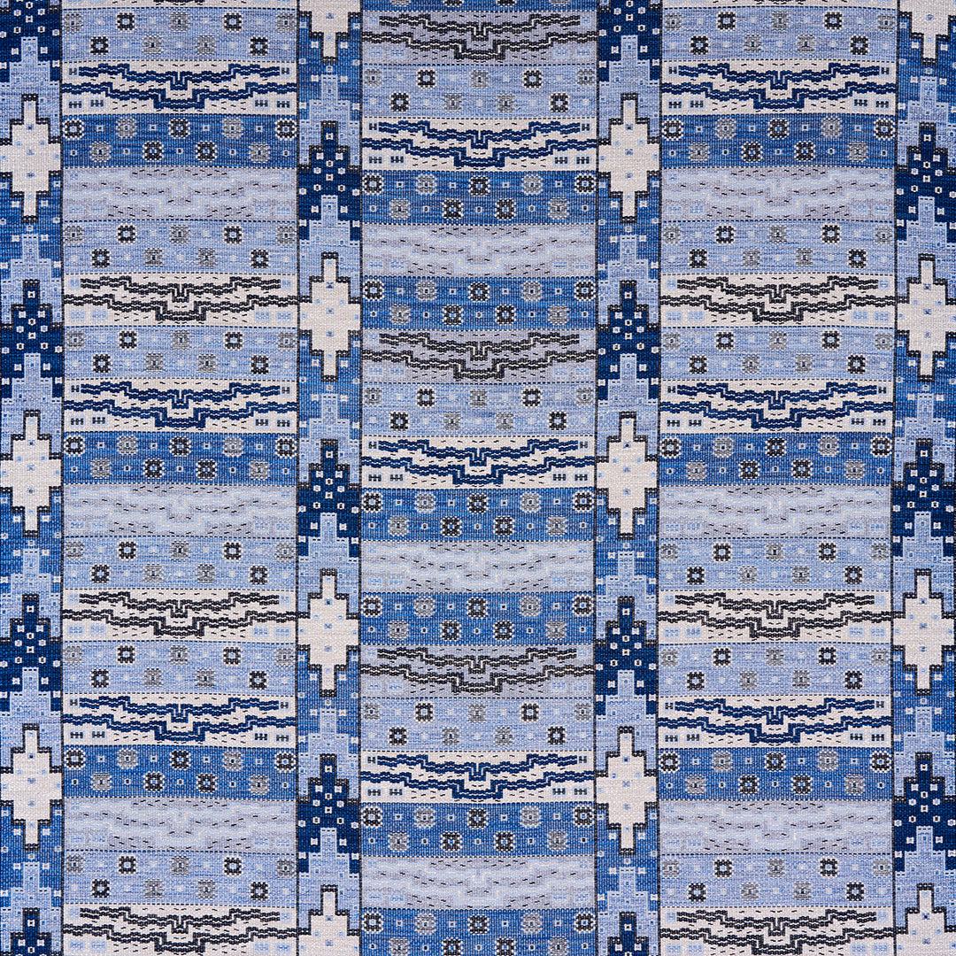 Schumacher Fabric Fairuza Flatweave - Denim