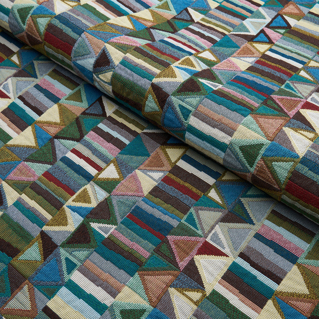 Schumacher Fabric Bizantino Quilted Weave - Peacock