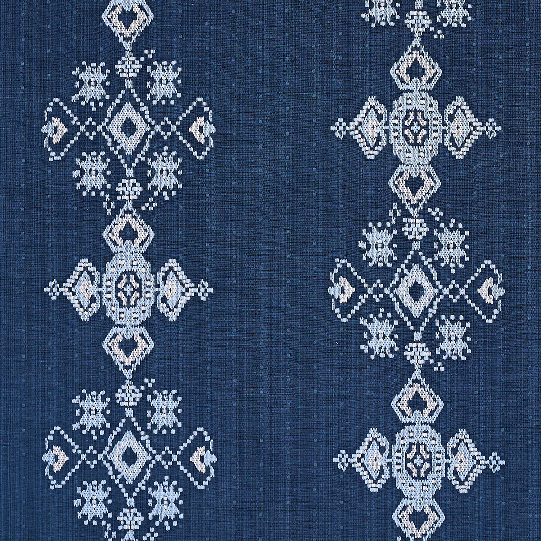 Schumacher Fabric Nadira Embroidery - Indigo