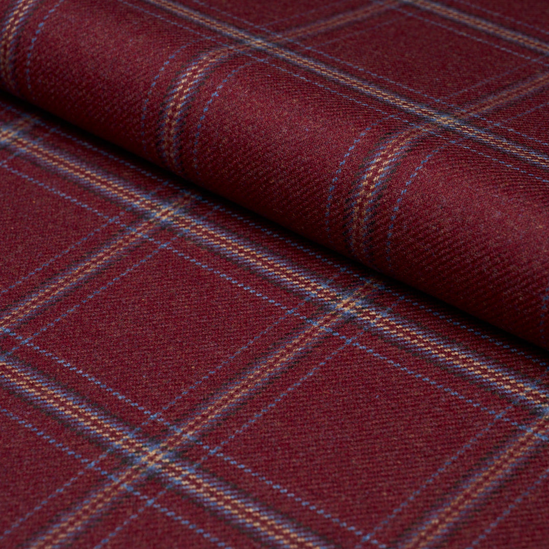 Schumacher Fabric Blackburn Merino Plaid - Redwood