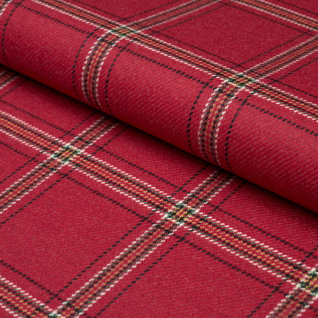 Schumacher Fabric Blackburn Merino Plaid - Crimson